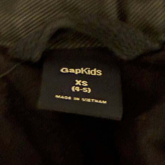 GapKids Utility Jacket Boys XS Navy Blue Military Cargo Full Zip 100% Cotton - Picture 6 of 7